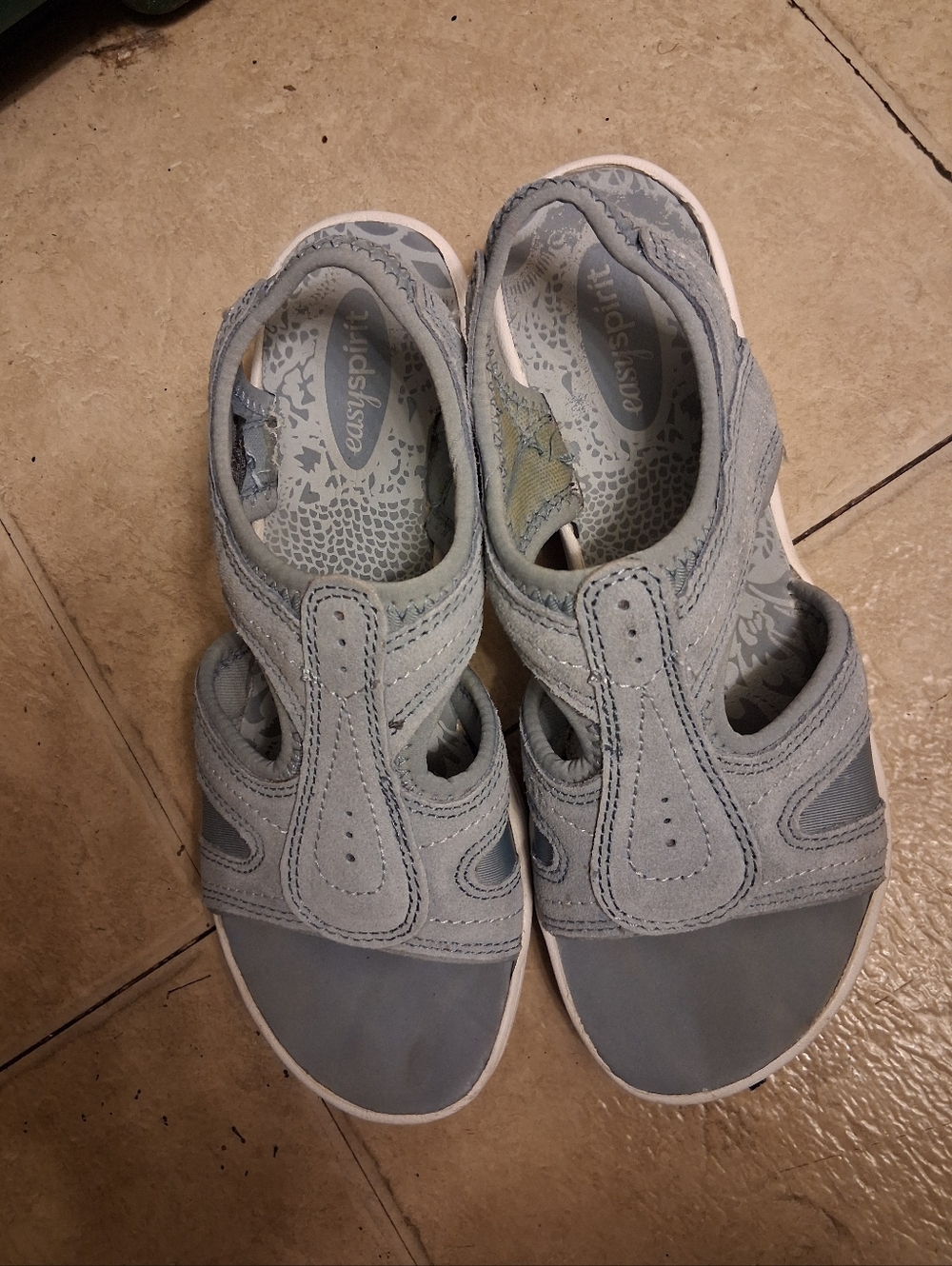 Easy Spirit Womens Light Blue Comfort Sandals Size 6.5